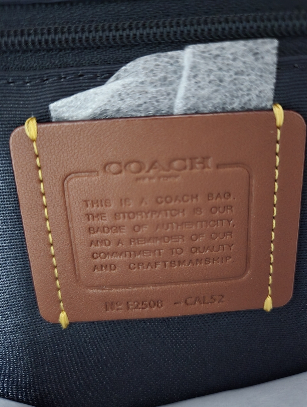 Coach Navy Signature Canvas Hobo with Red Trim and Gold Hardware - Picture 4 of 5